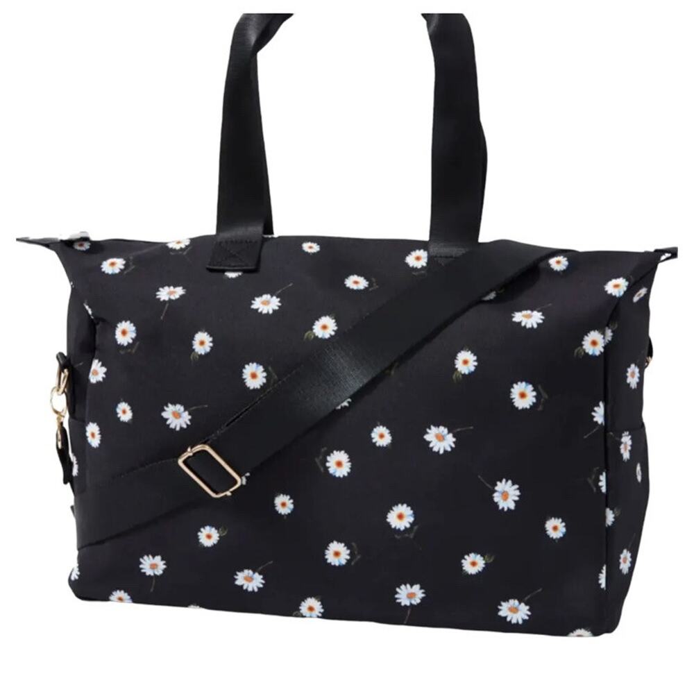Alice + Olivia Daisy Print Duffel Bag & Bucket Hat Bundle New - Picture 2 of 6